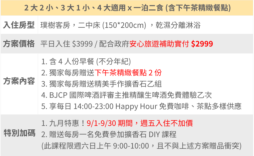 旅遊補助全適用｜台中璞樹文旅｜會呼吸的潔淨客房