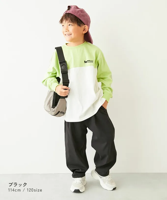 日本 devirock - 彈性斜布紋寬鬆氣球長褲-卡其杏