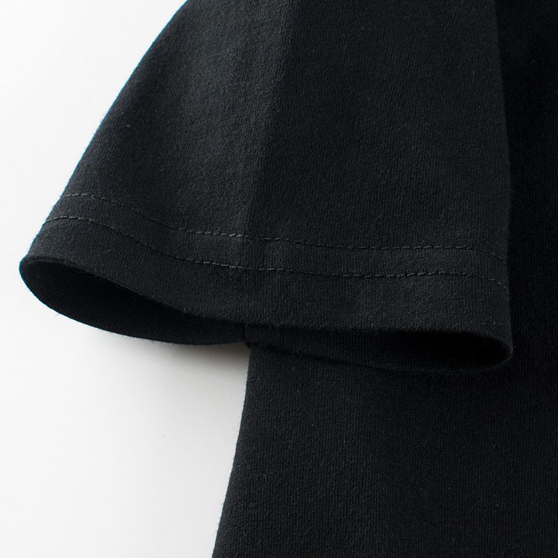 純棉短袖上衣-小橘貓-黑色