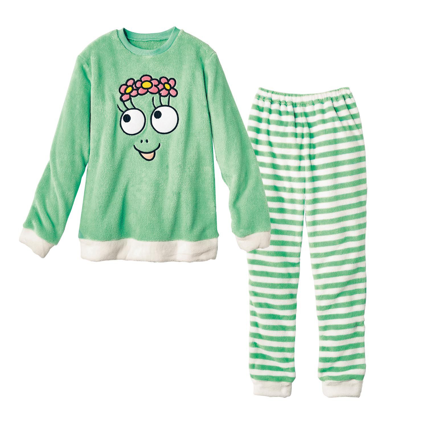 日本千趣會 - 泡泡先生fleece保暖長袖家居服/睡衣-薄荷綠