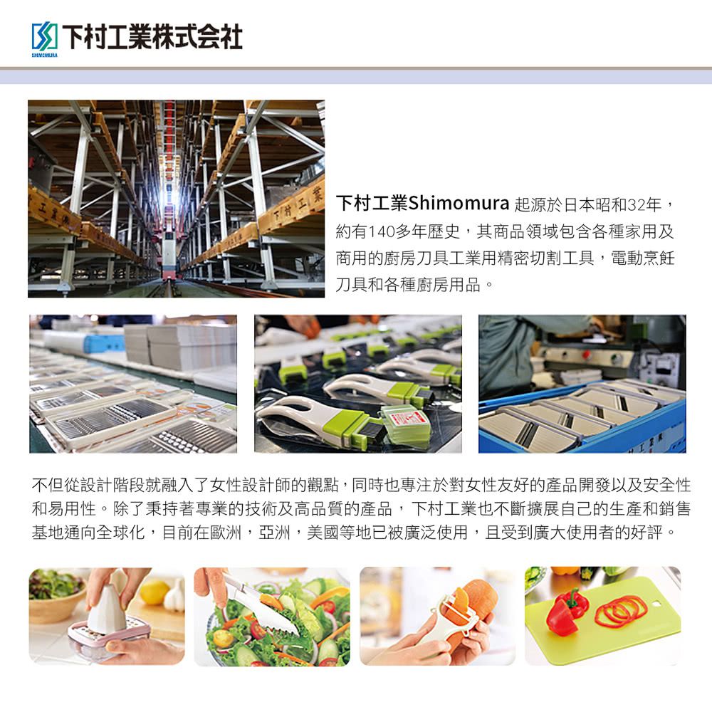 日本下村工業 Shimomura - 便利旋轉蒜泥器-FV-602