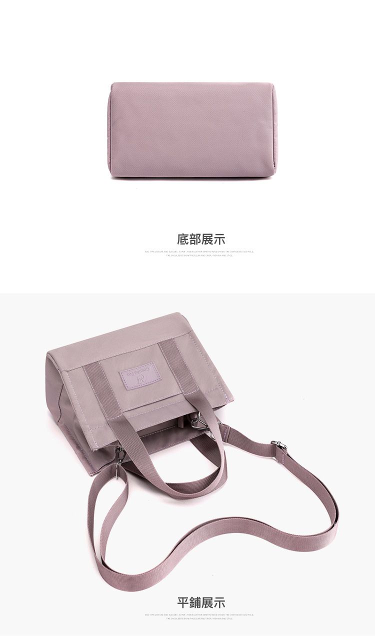 防潑水單肩/斜背小包-黑色 (17x20x12cm)