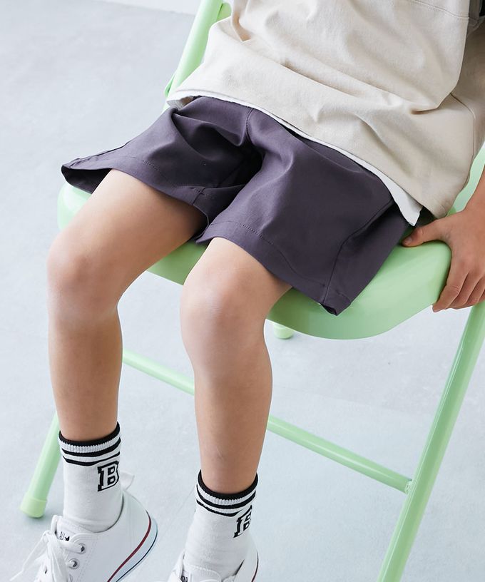 日本 devirock - 超彈力定番色休閒短褲-灰紫