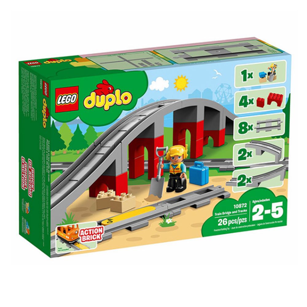 樂高 LEGO - 【LEGO樂高】得寶系列 10872 鐵路橋與鐵軌