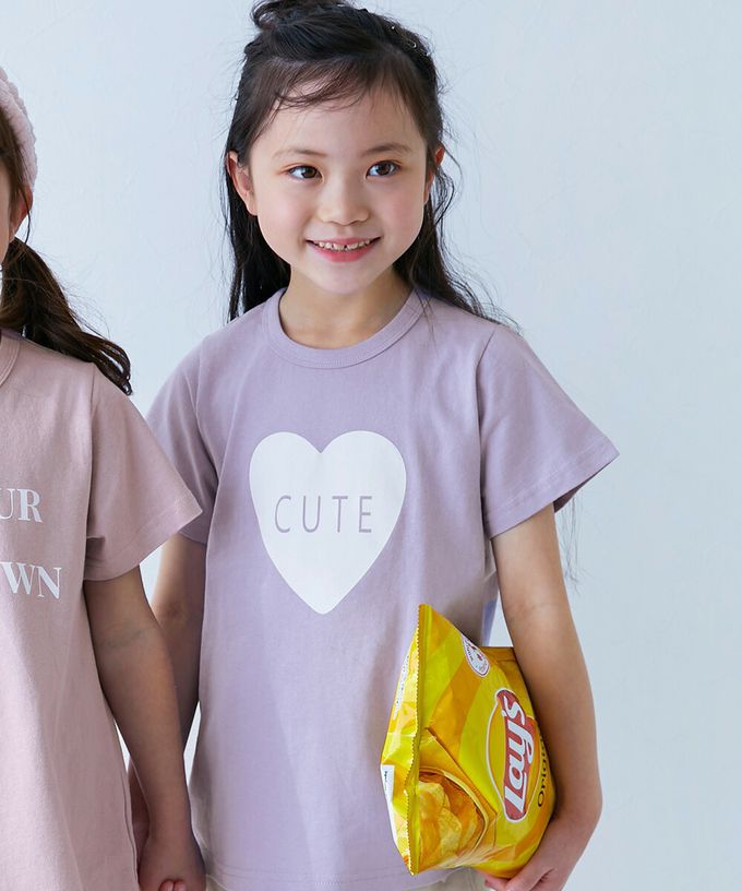 日本 devirock - 100%棉 短袖家居服/睡衣套裝-小狗點點-淺杏