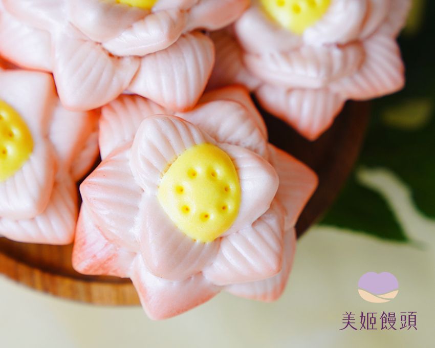 美姬饅頭 - 全素祈福蓮花造型饅頭 (6入)-30g