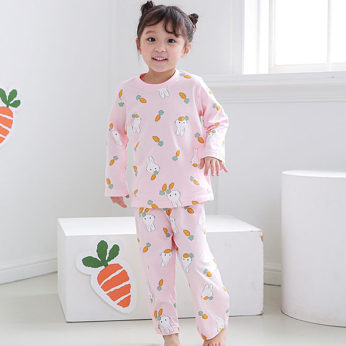 正韓 Cogibu - 極舒適無螢光劑 100% 有機棉幼兒/兒童睡衣/家居服套裝組-兔寶寶