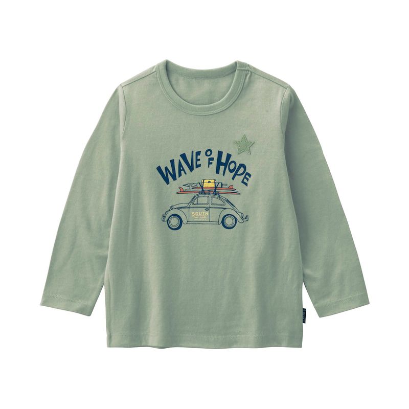 日本千趣會 - GITA 純棉印花長袖上衣-星星-棕灰