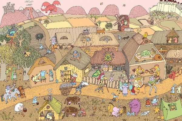 奇幻小鎮大發現(無字繪本視覺思考學習套組)全三冊