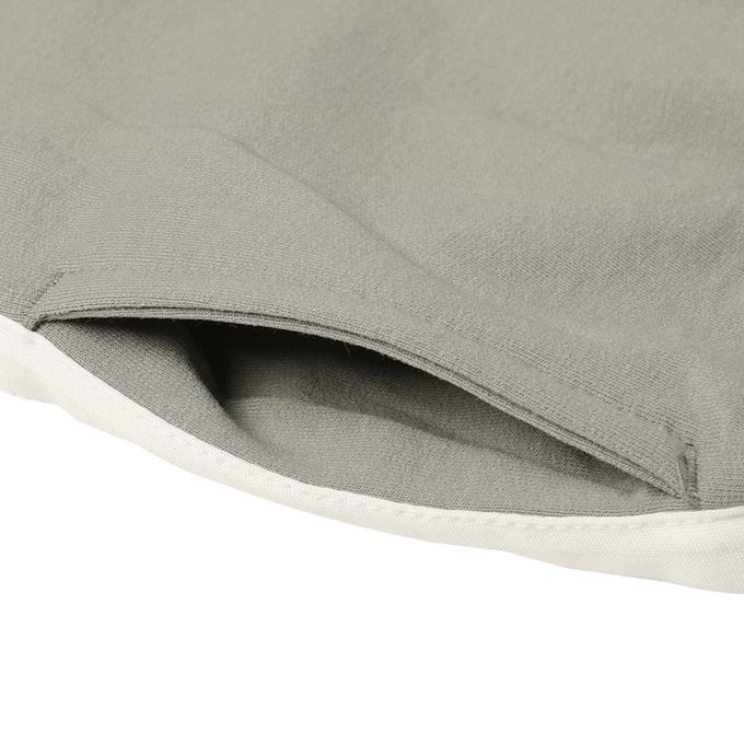 akachan honpo - 側邊拼接褲-灰色