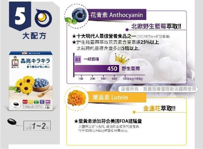 日本森下仁丹 - 50+10晶球長益菌加強版(30條/盒)X1盒+藍莓葉黃素膠囊 (30粒/盒)X1盒-順暢加強、好晶明包月組