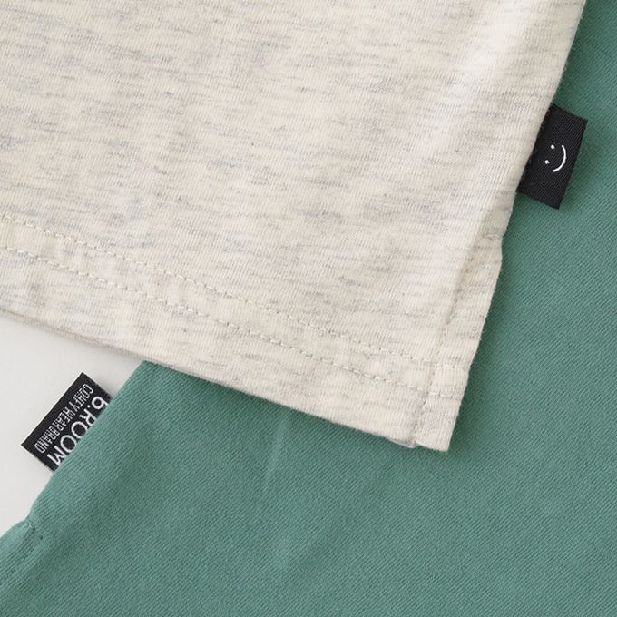 日本 b-ROOM - [低價]純棉柔軟素色T恤-炭灰