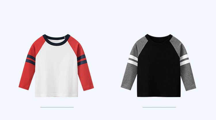 純棉長袖上衣-深灰x黑色