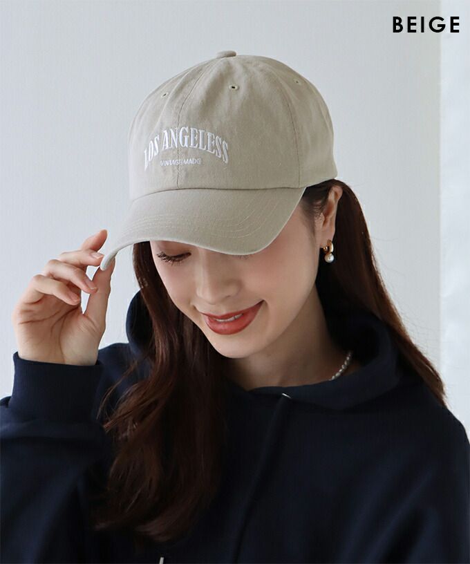 日本 BLUE EAST - 率性休閒刺繡老帽/棒球帽-杏灰