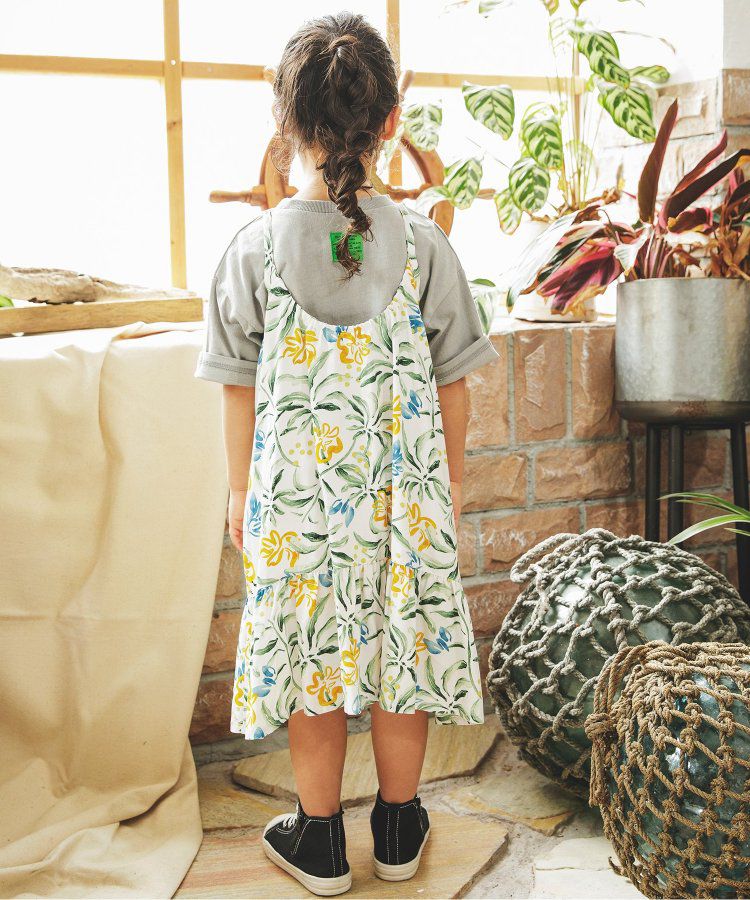 日本 BREEZE - Aloha夏日風格吊帶裙-大白花-海軍藍