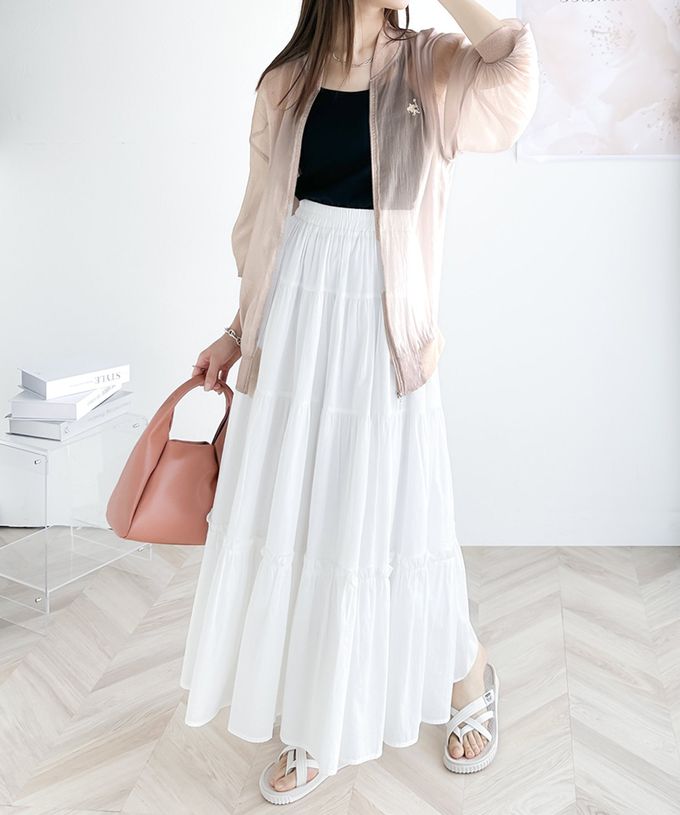 日本 Classical Elf - 輕盈透膚微光澤拉鍊薄外套-黑