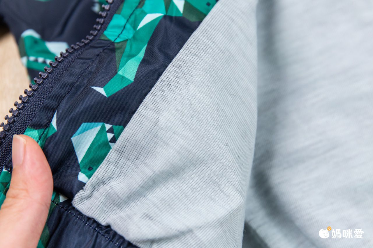 兒童連帽防風外套-星星-藍色