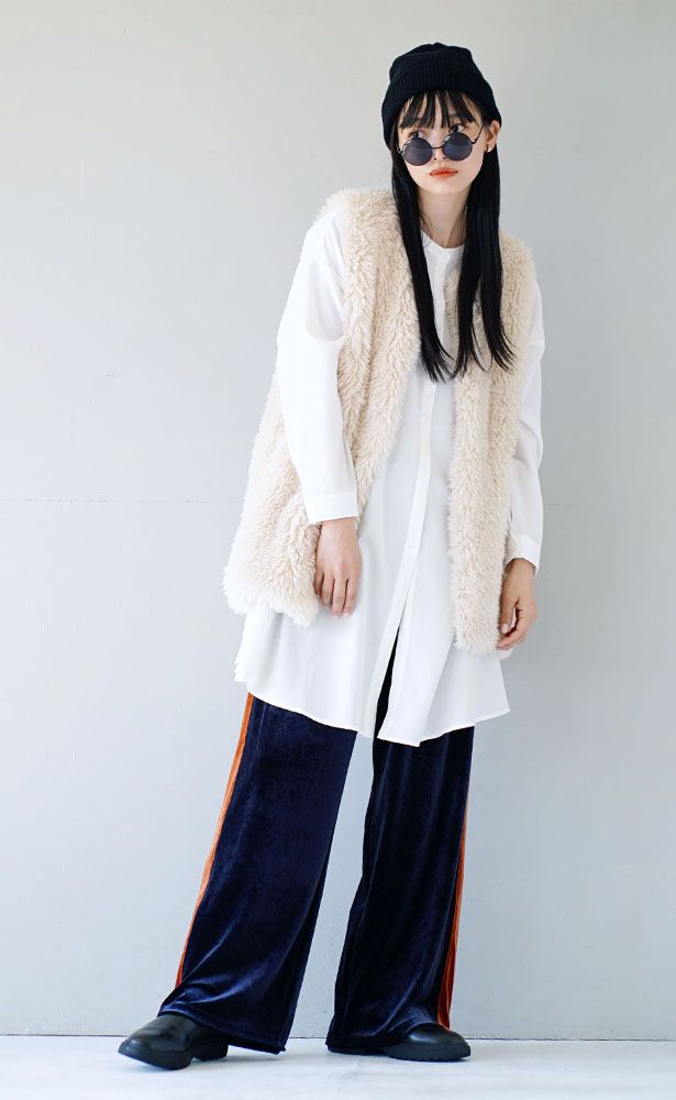 日本 zootie - 氣質雙扣前口袋長版襯衫-淺灰