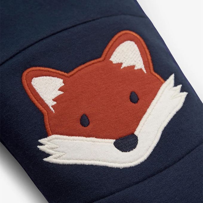 英國 JoJo Maman BeBe - 保暖100%純棉長褲-狐狸寶貝