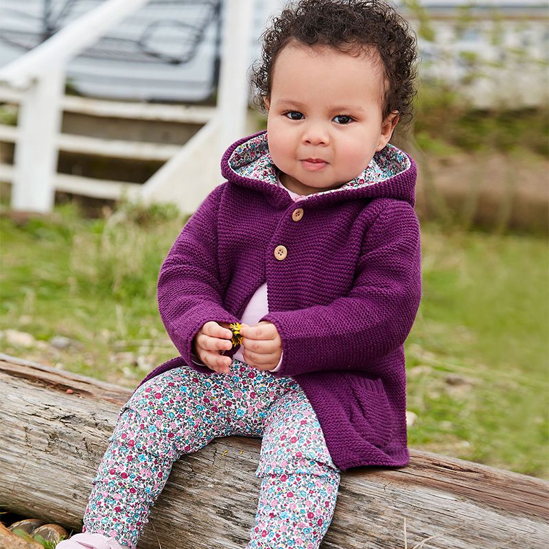 英國 JoJo Maman BeBe - 保暖長褲/內搭褲兩入組-藍色碎花