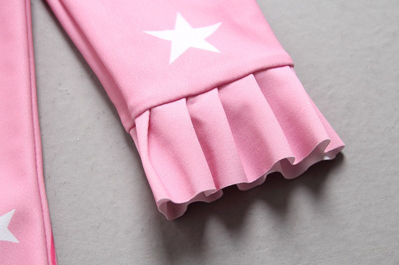 女寶防曬長袖連身泳裝套裝(附帽子)-兔寶寶-粉色