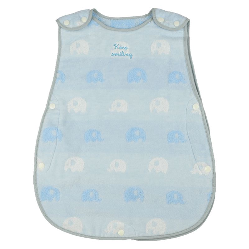 akachan honpo - 柔軟純棉防踢被-藍色 (60~90cm)