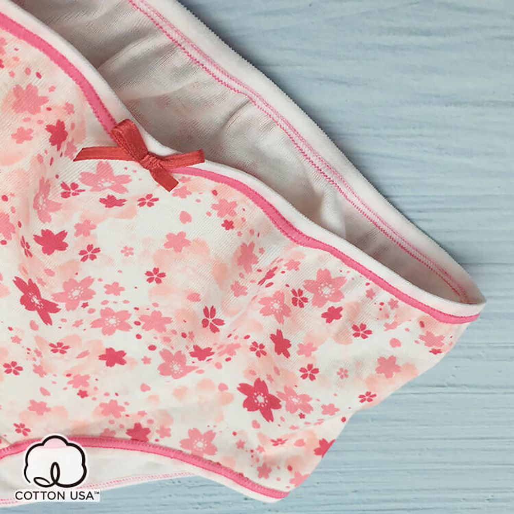 Annypepe - 女童純棉緋櫻三角褲-粉 (110-150cm)