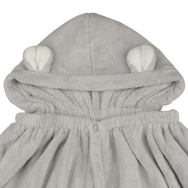 akachan honpo - 動物造型連帽吸水披巾-無尾熊-灰色 (衣長60cm)