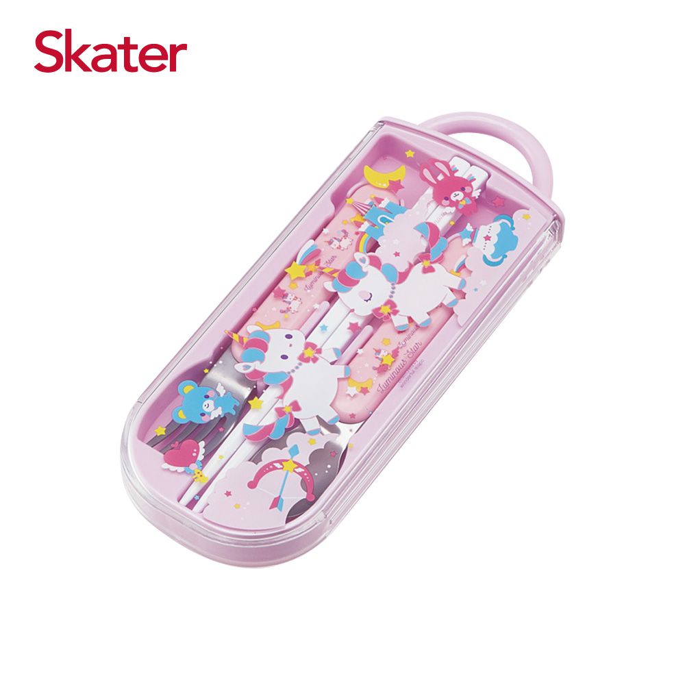 日本 SKATER - 銀離子三件餐具組-獨角獸