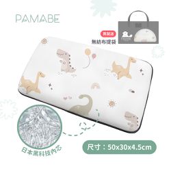 PAMABE - 4D兒童水洗透氣枕-奶油恐龍 (50x30x4.5cm)