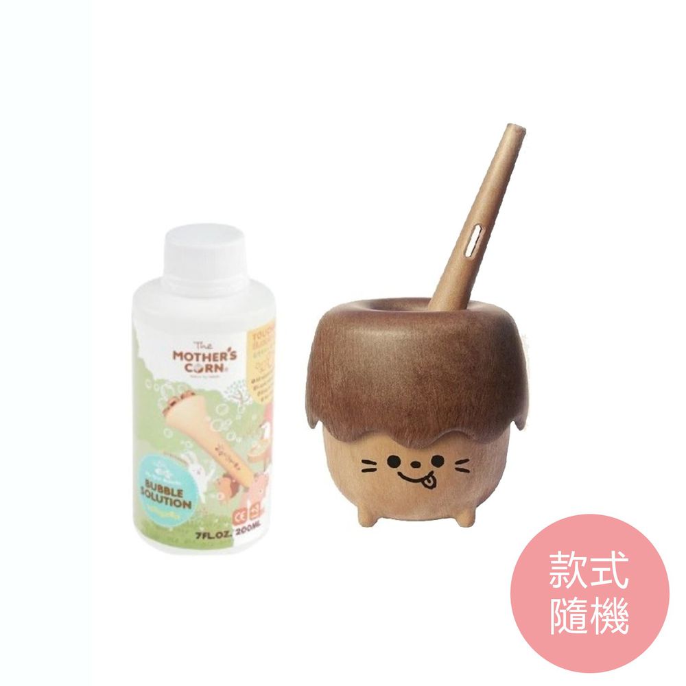 韓國 Mother's Corn - 小木森林兒童泡泡玩具(款式隨機)+不易破泡泡補充罐200ml