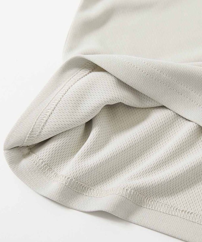 日本 devirock - 涼感速乾網眼 超舒適短袖上衣-左側logo-黑