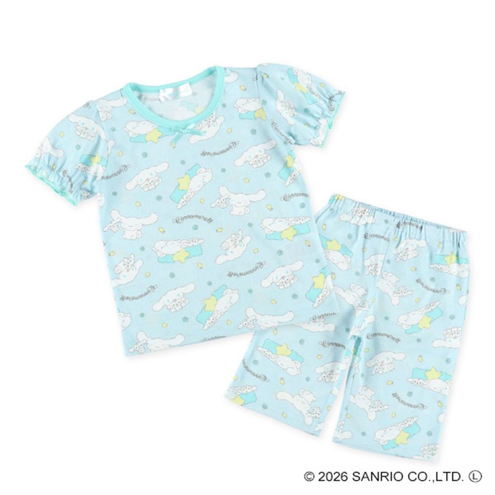 人氣聯名 短袖睡衣/家居服套裝-卡通人物大耳狗-水藍