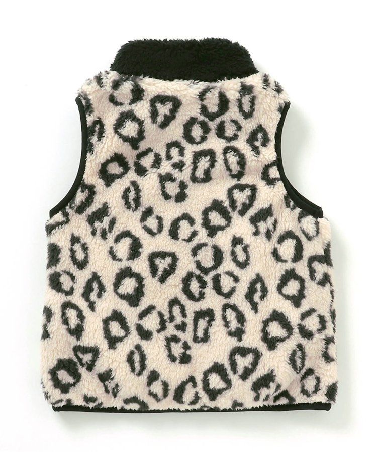 日本 BREEZE - 時尚絨毛花色搖粒絨背心-草綠