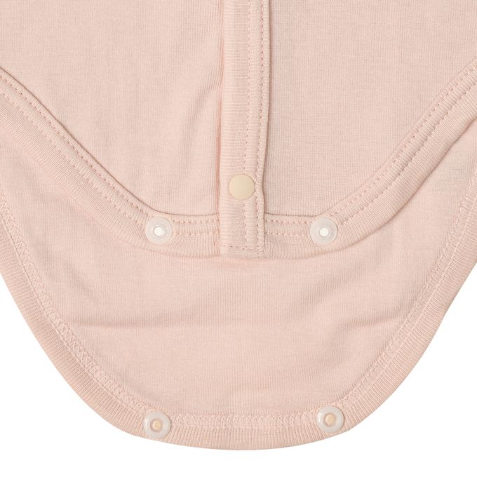 akachan honpo - 長袖有機包屁衣2件組-前開式-粉紅色