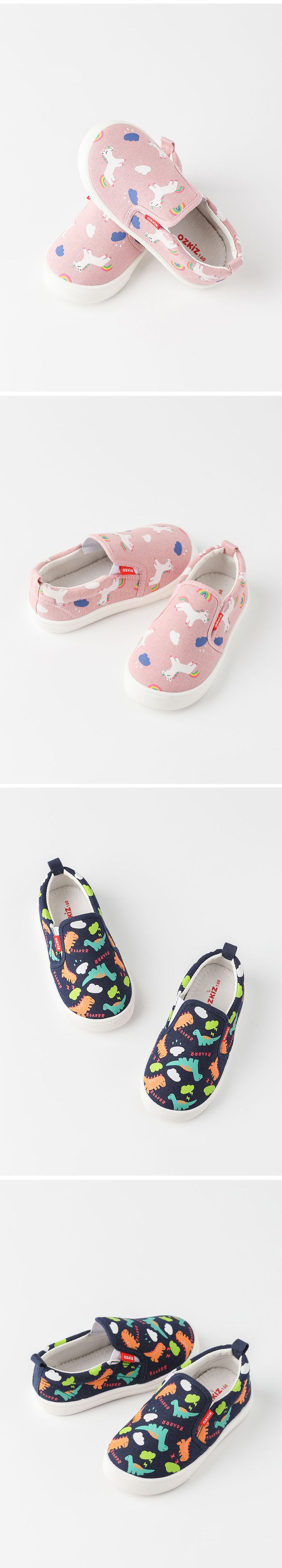 韓國 OZKIZ - 童話動物印休閒鞋/室內鞋-彩虹獨角獸-粉紅