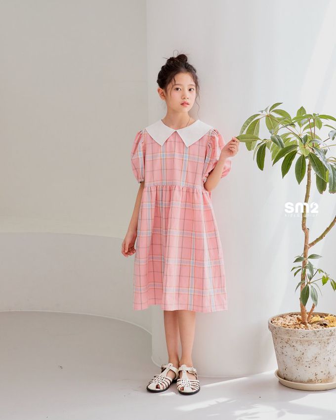 韓國 sm2 - Lovely印花泡泡袖洋裝-滿版玫瑰-象牙白