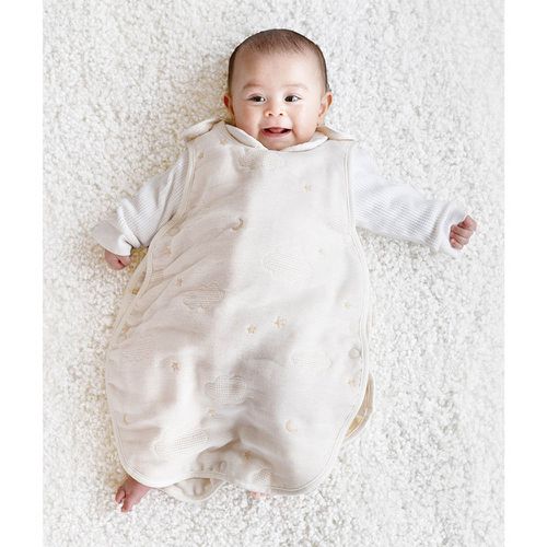 新生兒6層棉紗防踢被-淺藍色 (50~70cm)