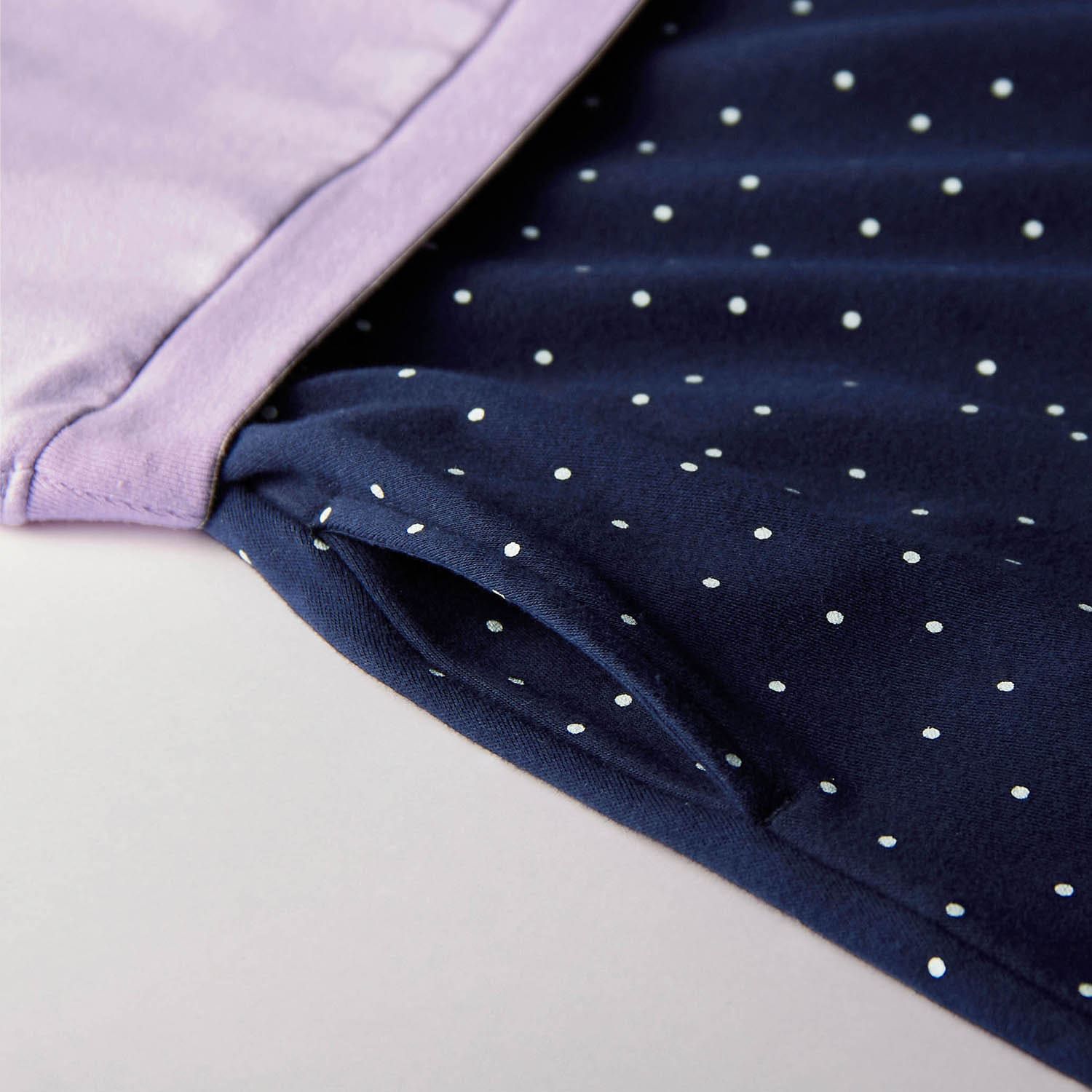 日本千趣會 - 背後蝴蝶結假二件拼接長袖洋裝-棕x灰格紋