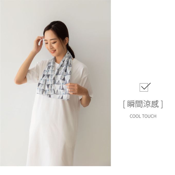 貝柔 Peilou - 貝柔灣的貨冰涼巾-草鴞-花色 (28 x 90 cm)