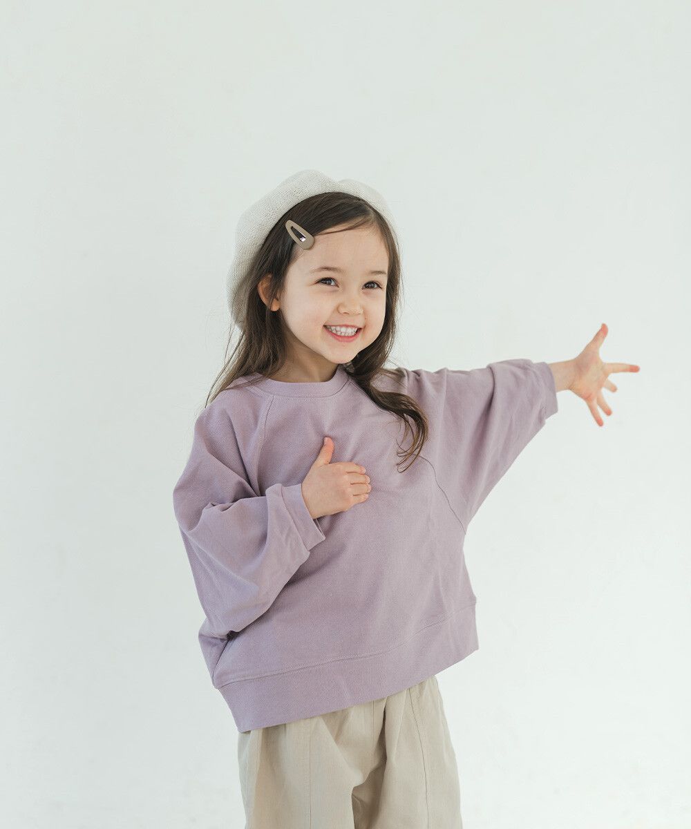 日本 riziere - 純棉Oversize風大學T-薰衣草