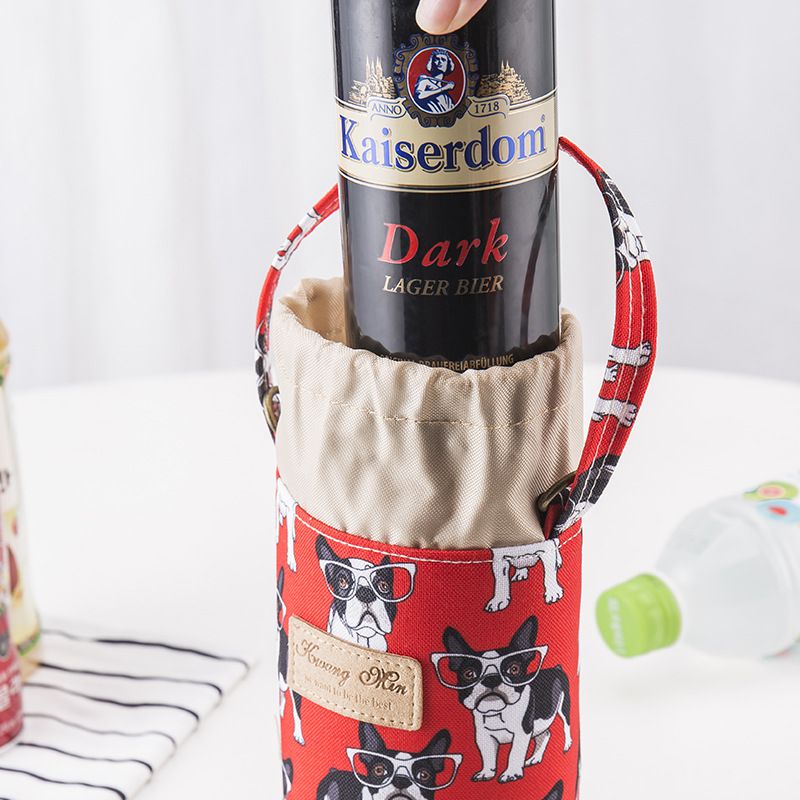 2way防水保溫飲料水壺袋-羊駝樂園 (直徑10cm高17cm)