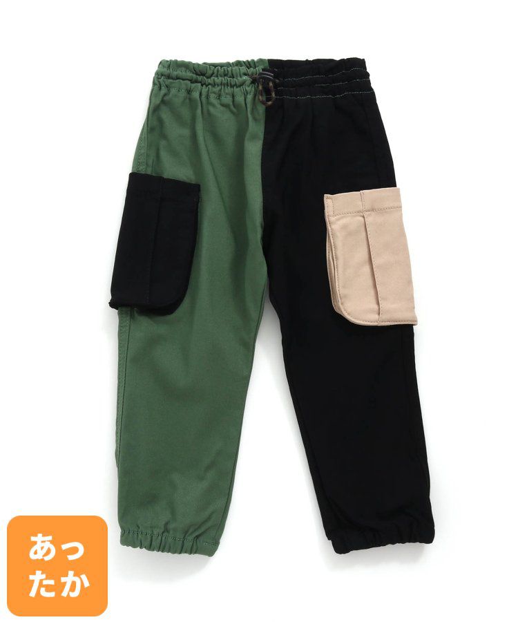 日本 BREEZE - 裏起毛工裝休閒長褲-丹寧藍