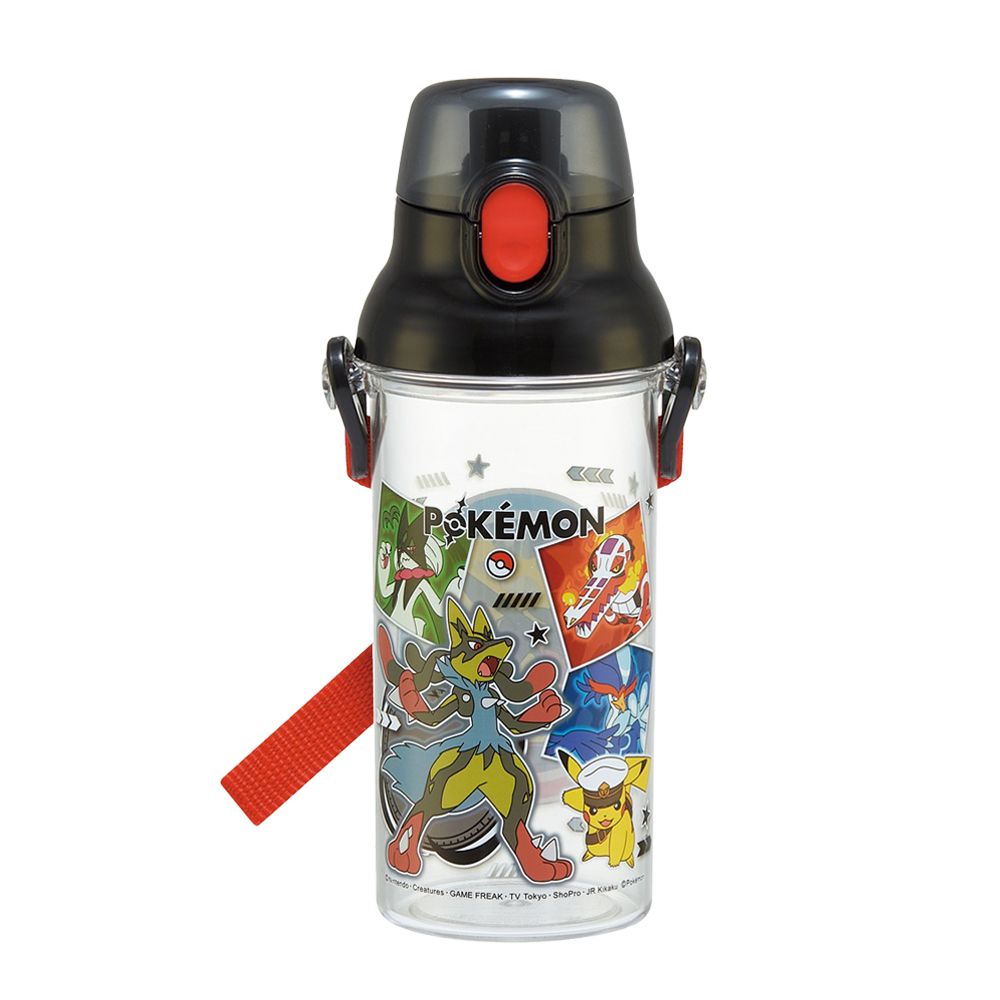 (兒童)直飲式透明水壺-超級路卡利歐Pokemon-480ml