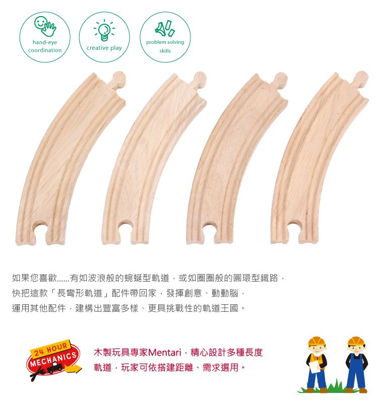 台灣 Mentari - 長彎型軌道配件