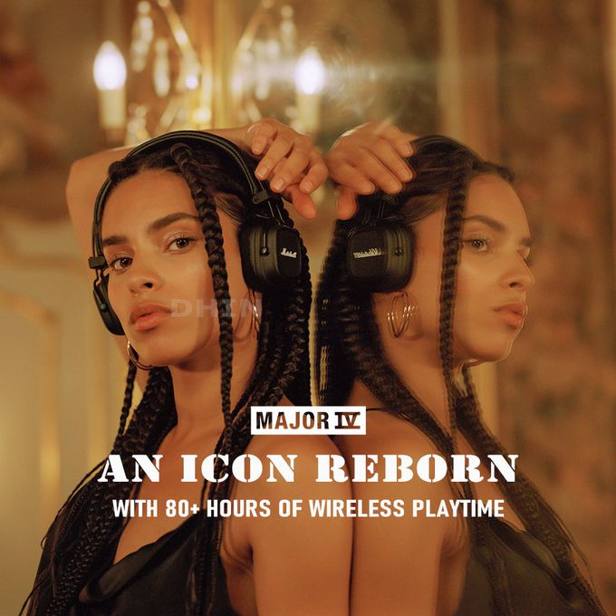 英國 Marshall - Major IV 藍牙耳罩式耳機 (台灣公司貨)-經典黑