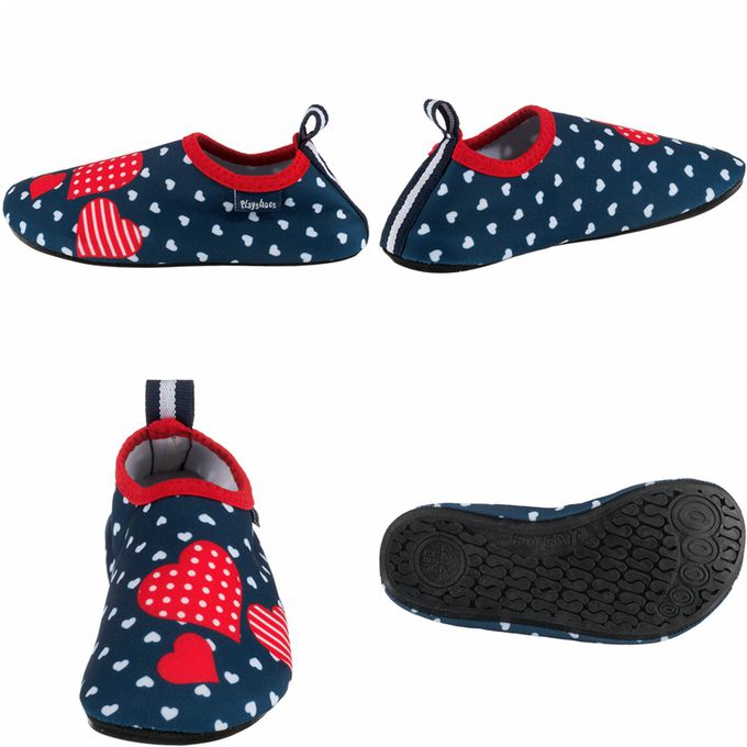 德國Playshoes - 抗UV水陸兩用沙灘懶人童鞋-愛心