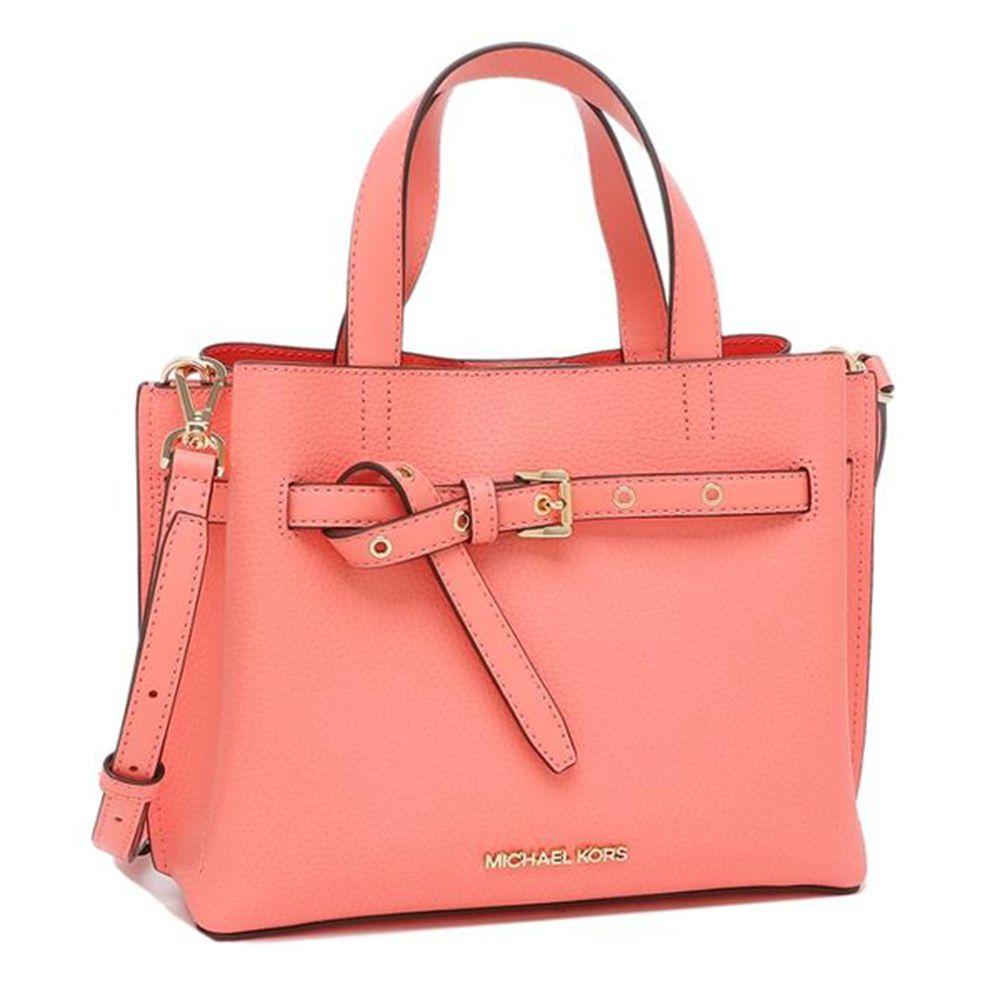 造型皮革兩用包 (珊瑚桔)