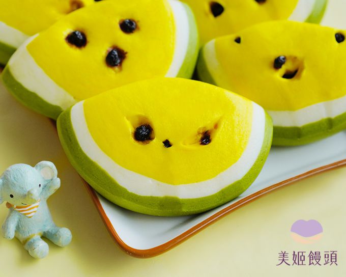 美姬饅頭 - 小玉西瓜野藍莓鮮乳造型饅頭-50g*6顆