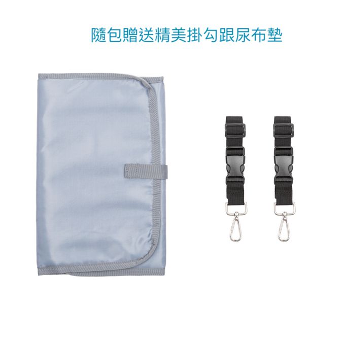 Heine 海恩 - 大尺碼媽媽後背包 歐美版型媽媽包 (WIN-HD06B)-黑灰